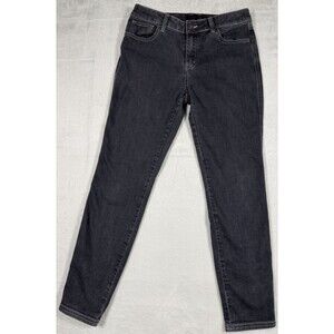 prAna Oday Womens Size 8 Tapered Slim Stretch Pants Dark Gray Zip Fly 29